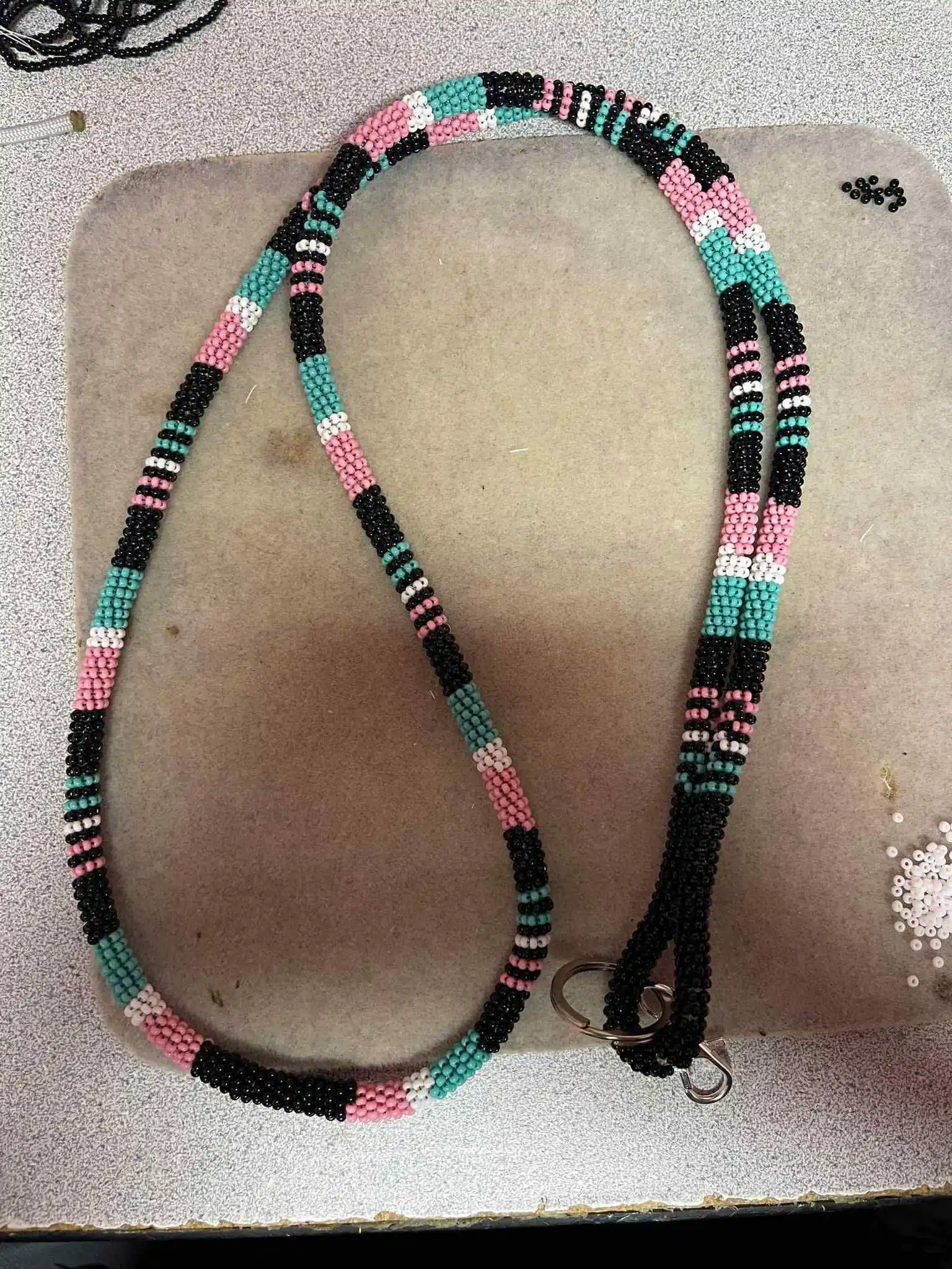 Handmade beaded lanyard design 10 from Thunder Bay